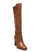 Manchester Burnished Leather Tall Boot Brown Lauren Ralph Lauren