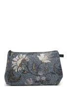 Cosmetic L Denim Blue Flower Linen Patterned Ceannis