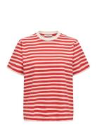 Olmlivina S/S Stripe Tee Jrs Red Only Maternity