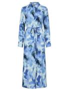 Yasmillo Ls Long Shirt Dress S. Blue YAS