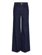 High-Rise Wideleg Rinse-Wash Jeans Blue Mango