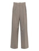 Wideleg Wool-Blend Suit Trousers Brown Mango