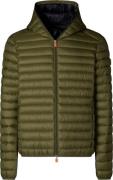 Men's Animal Free Hooded Puffer Jacket Donald Dusty Olive