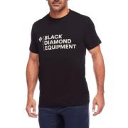 Black Diamond Men's Stacked Logo Tee Black