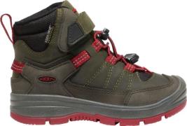 Keen Little Kids' Redwood Waterproof Boot Steel Grey/Red Dahlia