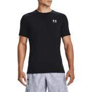 Men's UA HG Armour Fitted Short Sleeve Black/White