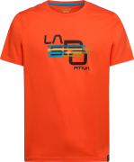 La Sportiva Men's Stripe Cube T-Shirt Cherry Tomato