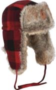 Classic Checked Fur Hat Red/Black