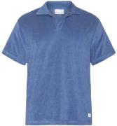 Knowledge Cotton Apparel Loose Terry Polo Moonlight Blue