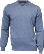 Men's Merino V-Neck Denim