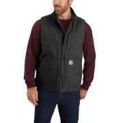 Men's Washed Duck Lined Mock Neck Vest BLACK