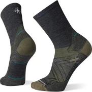 Smartwool Men's Run Zero Cushion Mid Crew Socks Charcoal