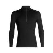 Icebreaker Men's Merino 260 Tech Long Sleeve Half Zip Thermal Top Blac...