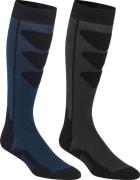 Bula Unisex Alpine Ski Sock 2-Pack Black/navy
