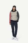 Devold Unisex Nordsjø Wool Sweater Offwhite/Navy/Marsala