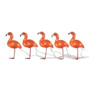 Flamingor akryl 5st LED (Röd)