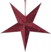 Velvet pappersstjärna 60cm (Röd)
