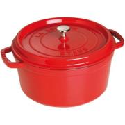 Staub Rund Gryta 30 cm 8,35 liter Röd