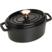 Staub La Cocotte Oval Gryta Svart 17 cm 1 l