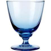 Holmegaard Flow vattenglas på fot 35 cl., blå
