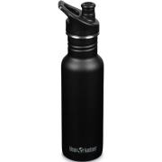 Klean Kanteen Vattenflaska Classic Smal med Sportlock Svart 532 ml.