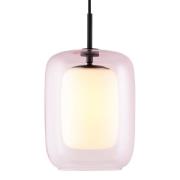 Globen Lighting Cuboza pendel, 20 cm, persika/vit