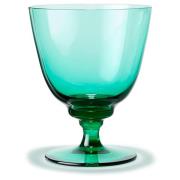 Holmegaard Flow vattenglas på fot 35 cl, emerald green