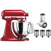 KitchenAid  Artisan KSM125EER köksmaskin 4,8 liter + 5KSMVSA grönsakss...