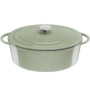 Tefal LOV oval gjutjärnsgryta 7,2 liter/34 cm, grön