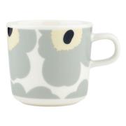 Marimekko Unikko kaffekopp 2 dl, vit/grå/sand/blå