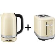 KitchenAid 5KMT2109 Brödrost + 5KEK1701 Vattenkokare, almond cream