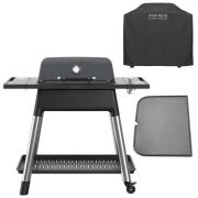 Everdure Force gasolgrill + grillöverdrag & grillplåt graphite