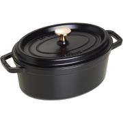 Staub La Cocotte Oval Gryta Svart 23 cm 2,35 l