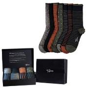 Topeco Strumpor 7P Men Bamboo Socks Gift Box Grön/orange Strl 41/45 He...