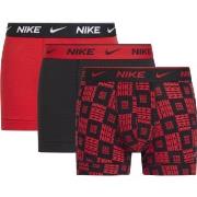 Nike Kalsonger 6P Everyday Cotton Stretch Trunks Röd/svart bomull Smal...