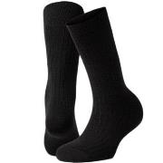Panos Emporio Strumpor 2P Premium Mercerized Wool Rib Socks Svart One ...