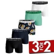 Björn Borg Kalsonger 5P Essential Shorts 2115 Svart blommig bomull Sma...