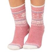 Trofe Knitted Patterned Wool Sock Strumpor Rosa Strl 39/42 Dam