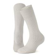 Panos Emporio Strumpor 2P Premium Mercerized Wool Rib Socks Vit One Si...