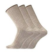 Dovre Strumpor 3P Wool No-Elastic Socks Beige Strl 45/48 Herr