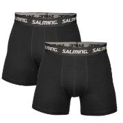 Salming Kalsonger 2P Cotton Boxer Svart bomull Small Herr