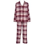 Missya Check Flannel Pyjama Röd/Vit bomull Small Dam