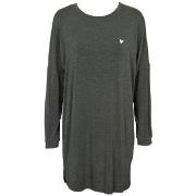 Missya Softness Long Sleeve Nightdress Mörkgrå modal Small Dam