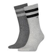 Calvin Klein Strumpor 2P Stripe Socks Grå Strl 39/42 Herr