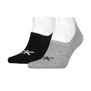 Calvin Klein Strumpor 2P Men High Cut Footie Socks Svart/Grå Strl 39/4...