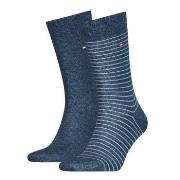 Tommy Hilfiger Strumpor 2P Men Sock Stripe Jeansblå Strl 39/42 Herr