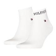 Tommy Hilfiger Strumpor 2P Men Tab Quarter Socks Vit Strl 39/42 Herr