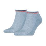 Tommy Men Uni TJ Iconic Sneaker Sock Strumpor 2P Blå bomull Strl 39/42