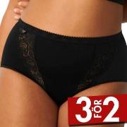 Sloggi Trosor 2P Chic Maxi Briefs Svart bomull 42 Dam