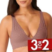 Sloggi BH ZERO Feel Lace 2.0 Bra Top Ljusbrun Small Dam